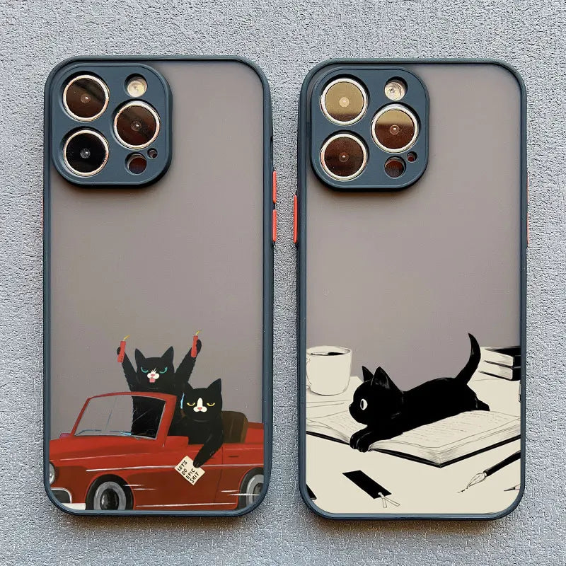 Lovely Cat Daily Life Phone Case For iPhones