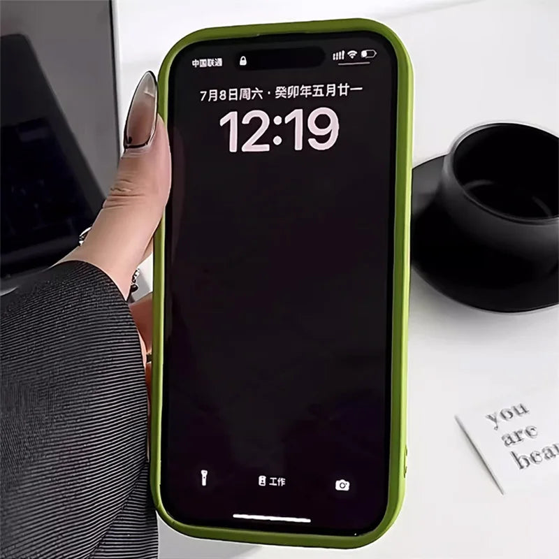 Flower themed Silicone Phone Case For iPhone
