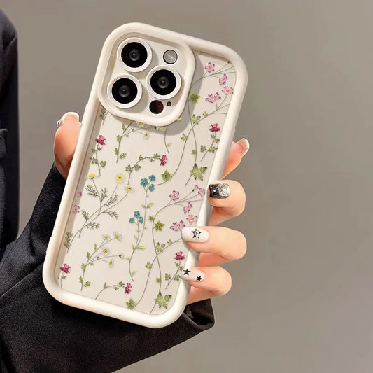 Flower themed Silicone Phone Case For iPhone