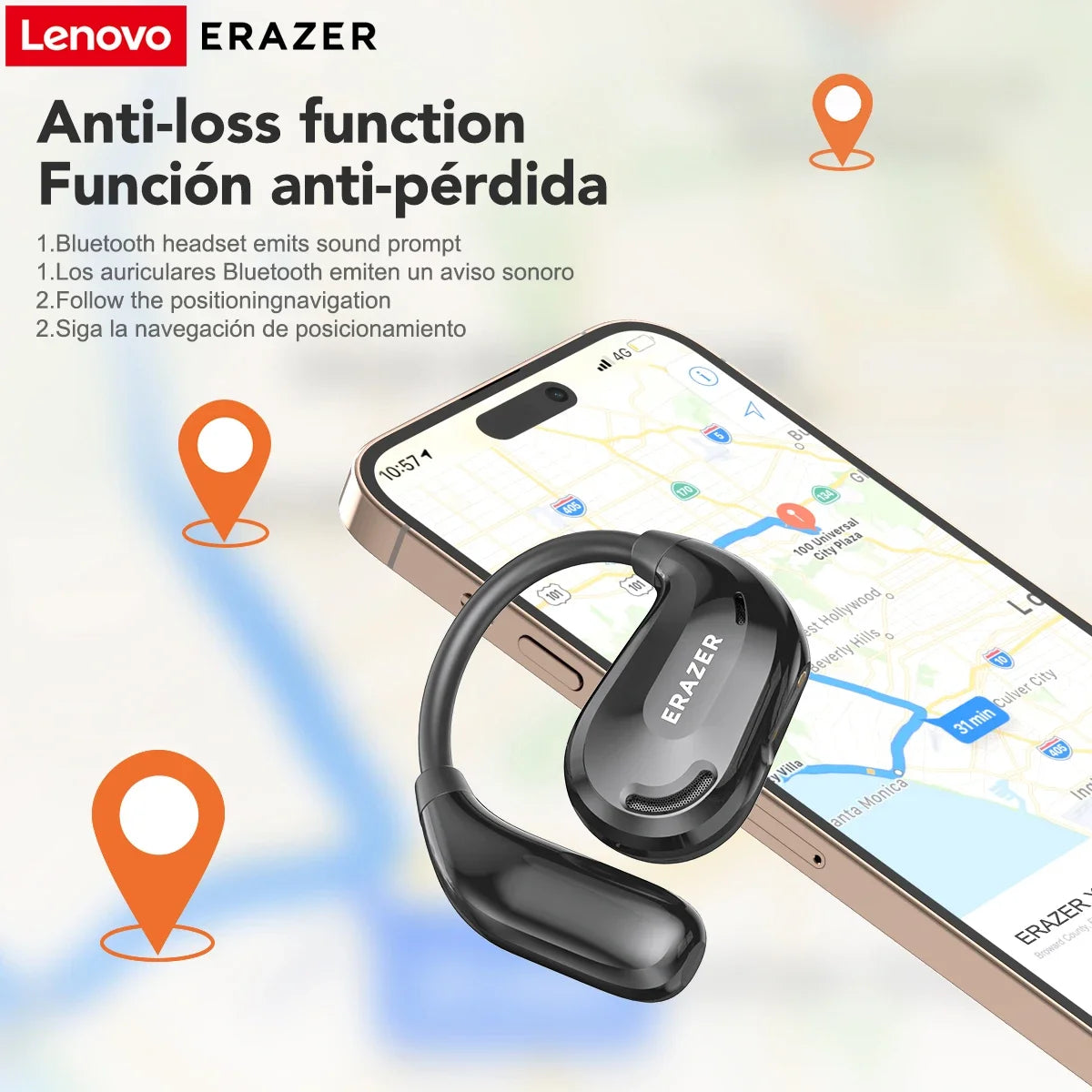 ERAZER XT66PRO Wireless Bluetooth Earphones with AI Translator Earbuds
