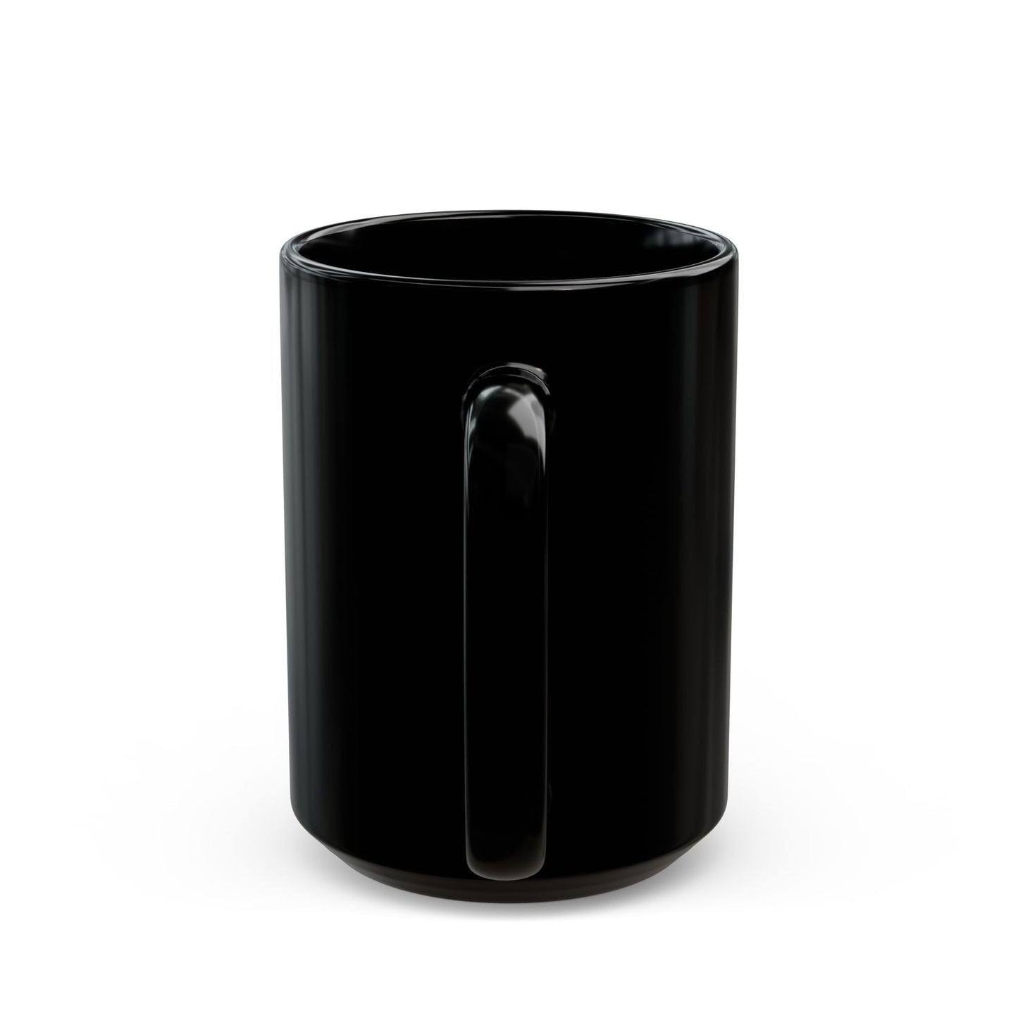 Glossy Black Mug with Inspirational Quote (11oz, 15oz)