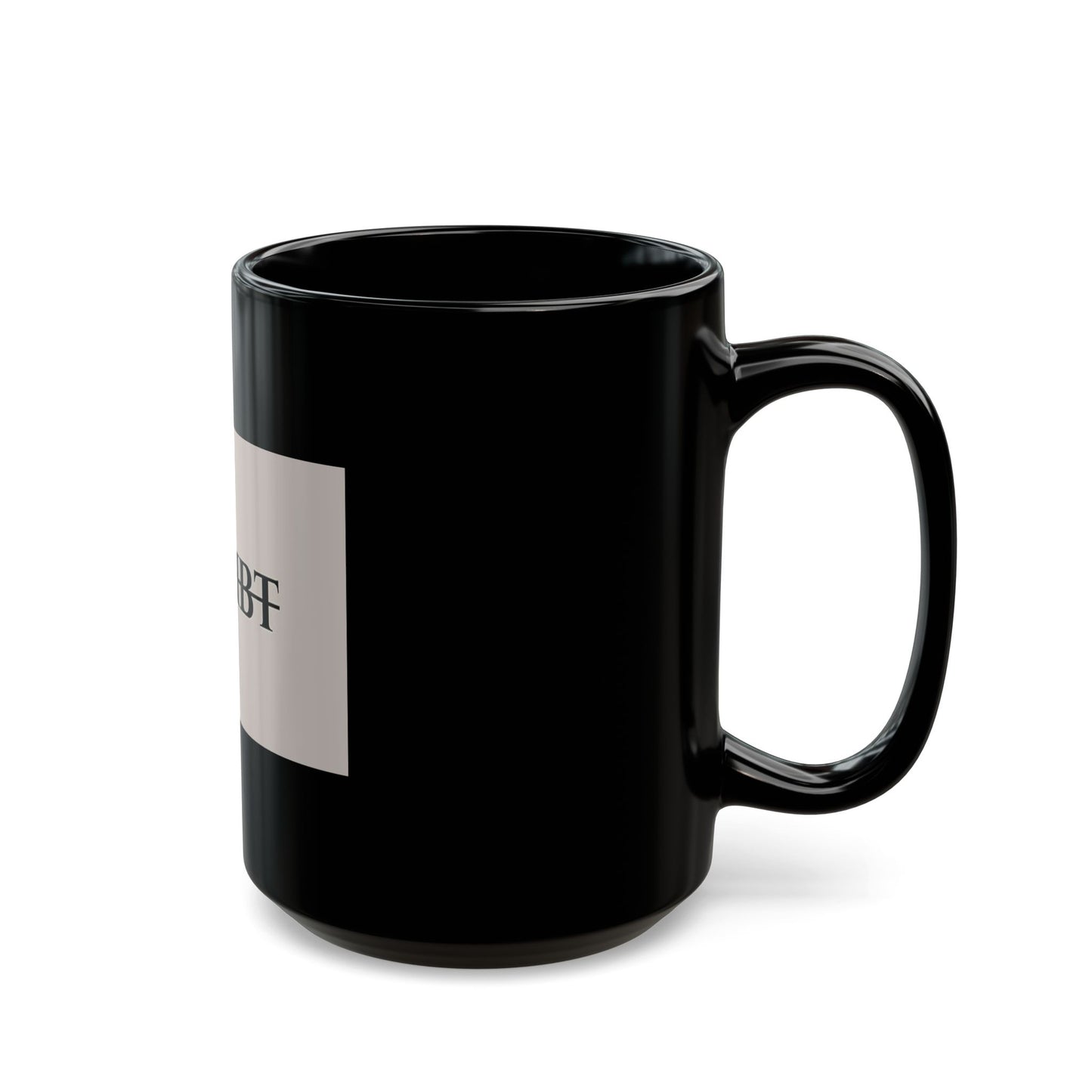 Glossy Black Mug with Inspirational Quote (11oz, 15oz)