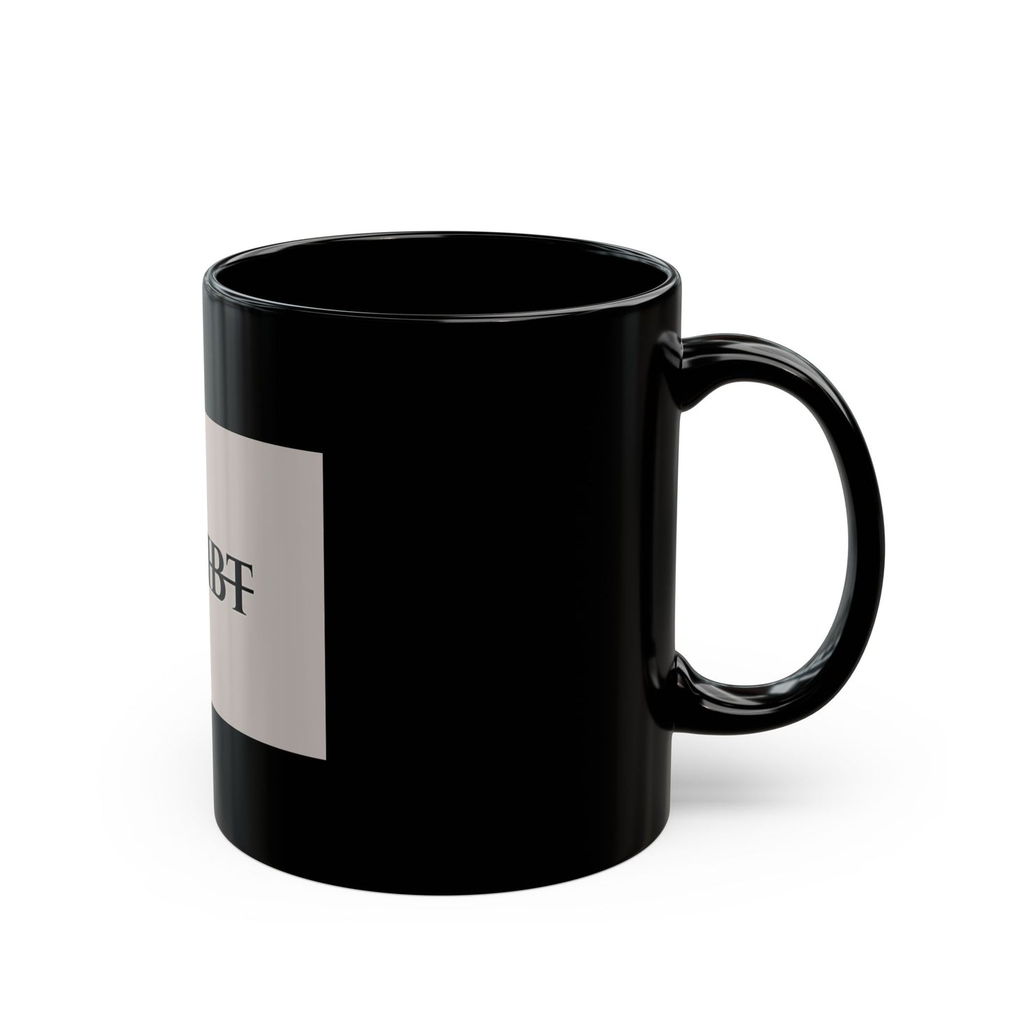Glossy Black Mug with Inspirational Quote (11oz, 15oz)