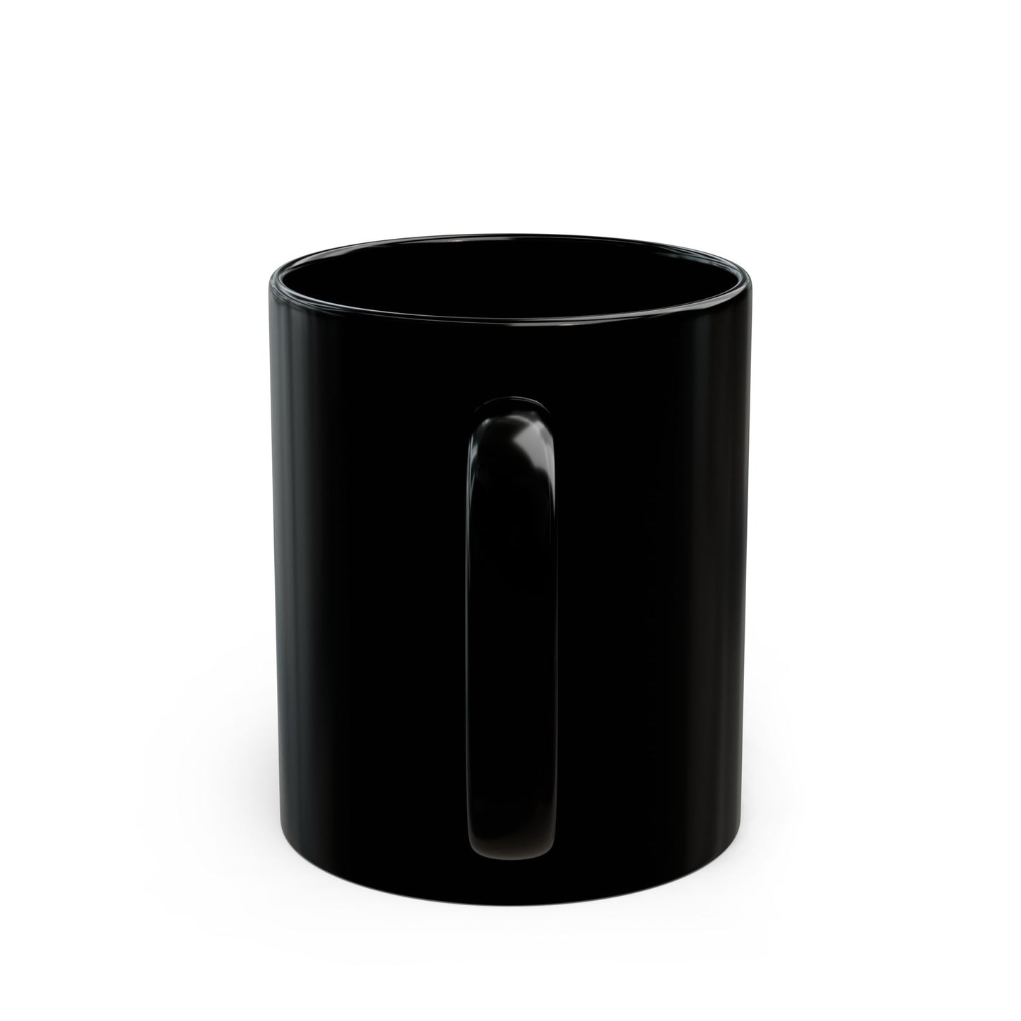 Glossy Black Mug with Inspirational Quote (11oz, 15oz)