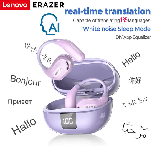 ERAZER XT66PRO Wireless Bluetooth Earphones with AI Translator Earbuds