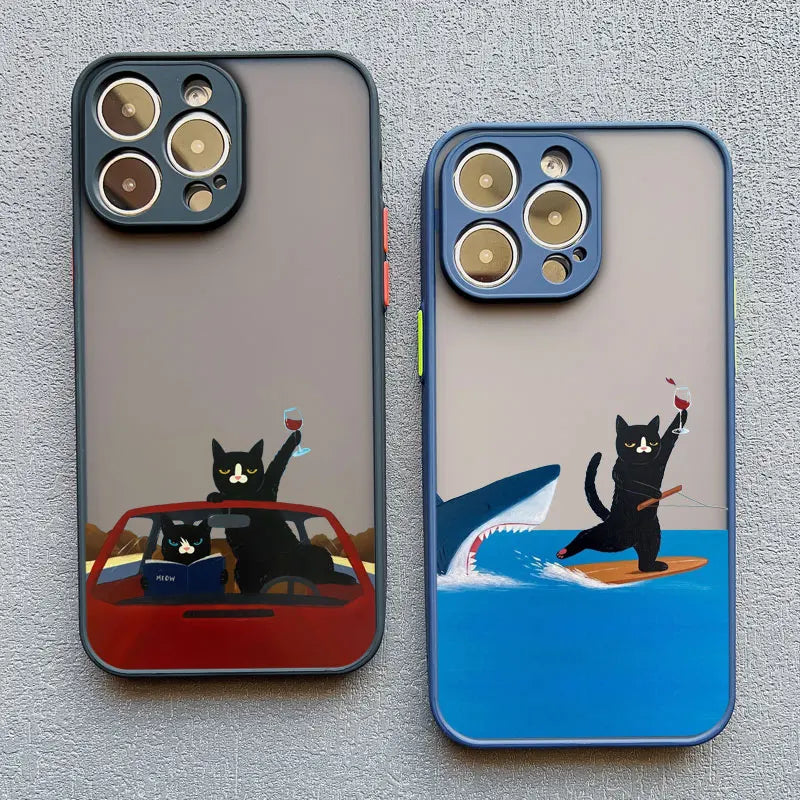 Lovely Cat Daily Life Phone Case For iPhones