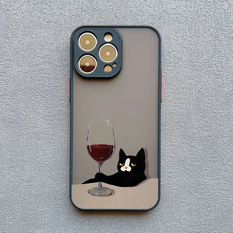 Funny Cat Daily Life Phone Case For iPhones