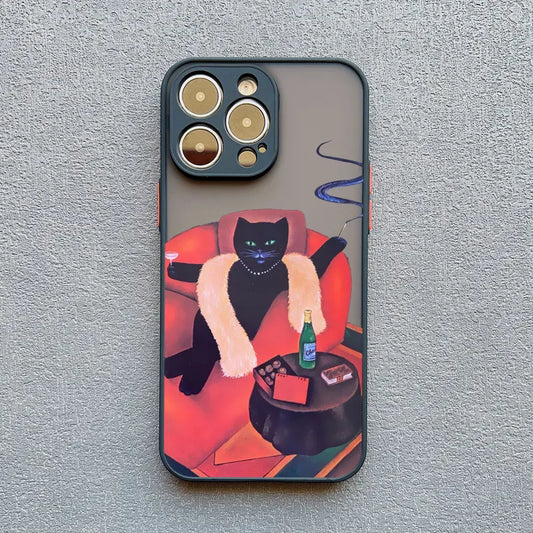 Lovely Cat Daily Life Phone Case For iPhones