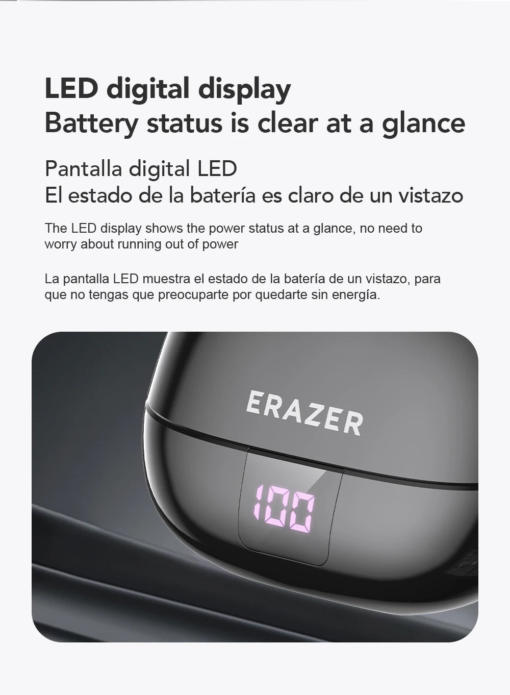 ERAZER XT66PRO Wireless Bluetooth Earphones with AI Translator Earbuds