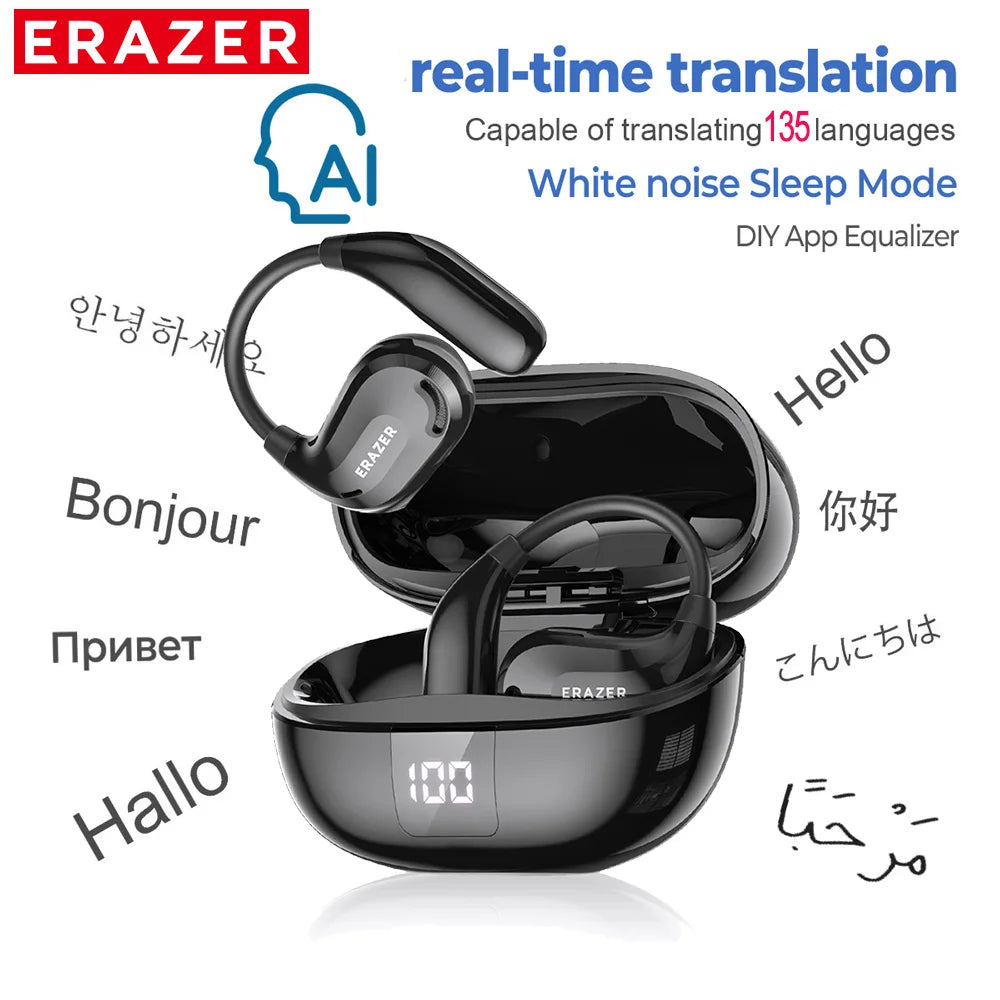 ERAZER XT66PRO Wireless Bluetooth Earphones with AI Translator Earbuds