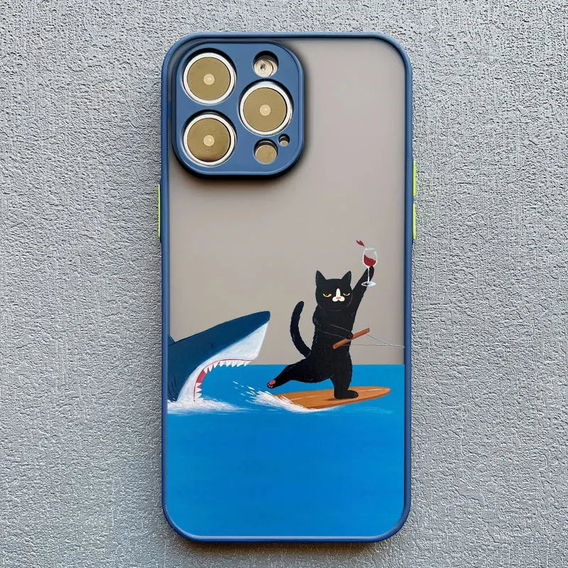 Funny Cat Daily Life Phone Case For iPhones