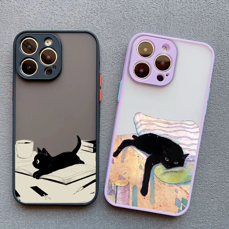Funny Cat Daily Life Phone Case For iPhones