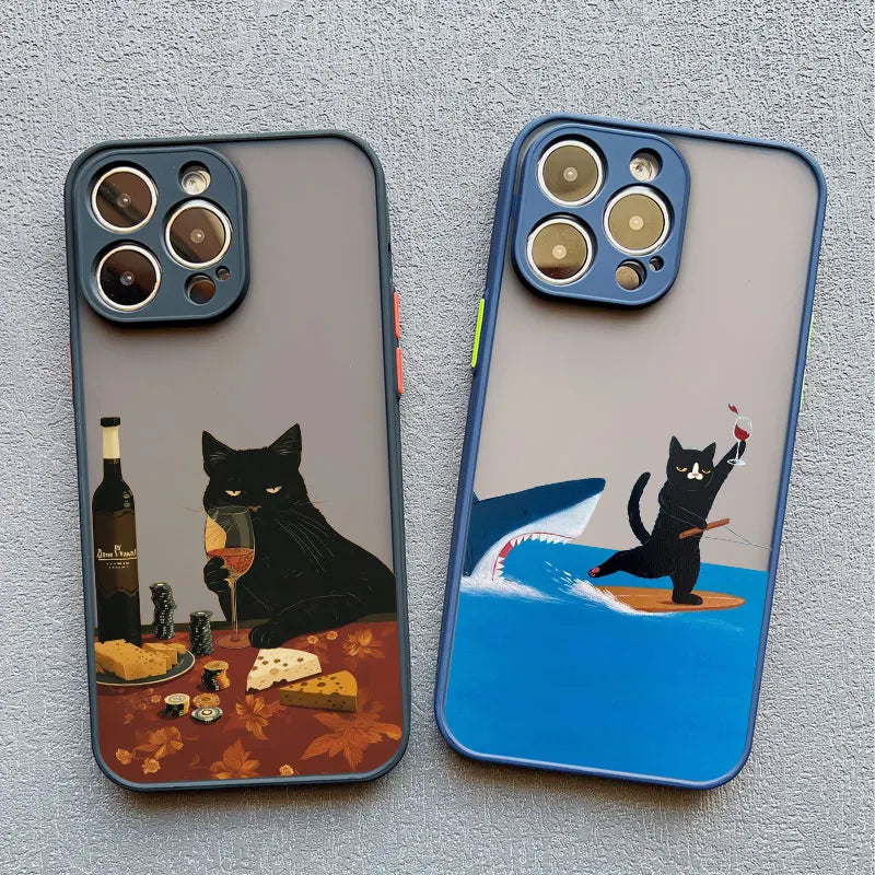 Funny Cat Daily Life Phone Case For iPhones