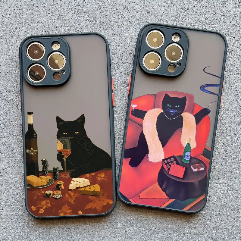 Funny Cat Daily Life Phone Case For iPhones