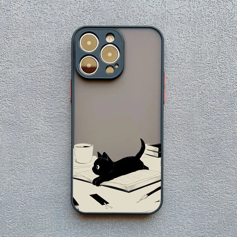 Funny Cat Daily Life Phone Case For iPhones