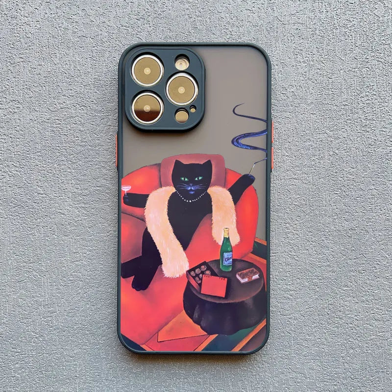 Funny Cat Daily Life Phone Case For iPhones