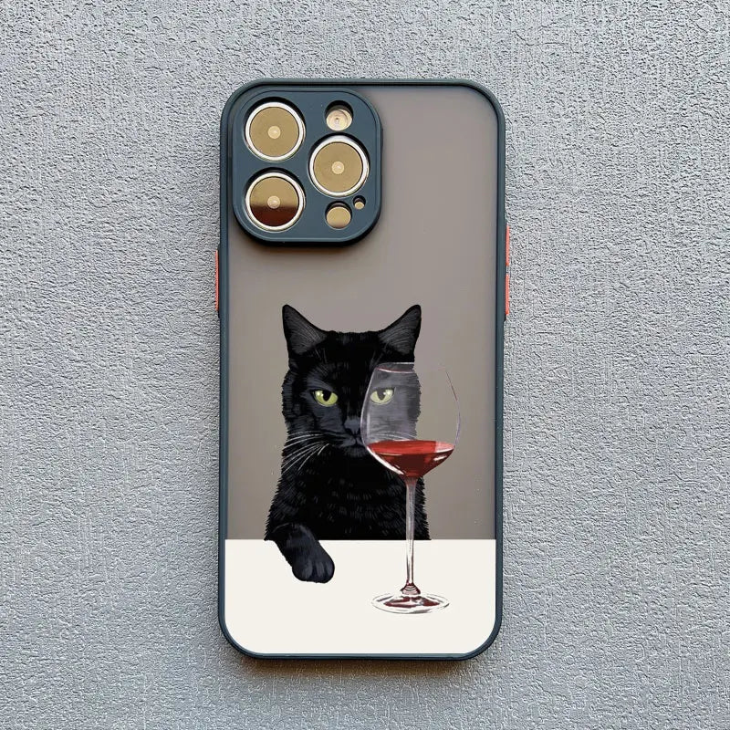 Funny Cat Daily Life Phone Case For iPhones