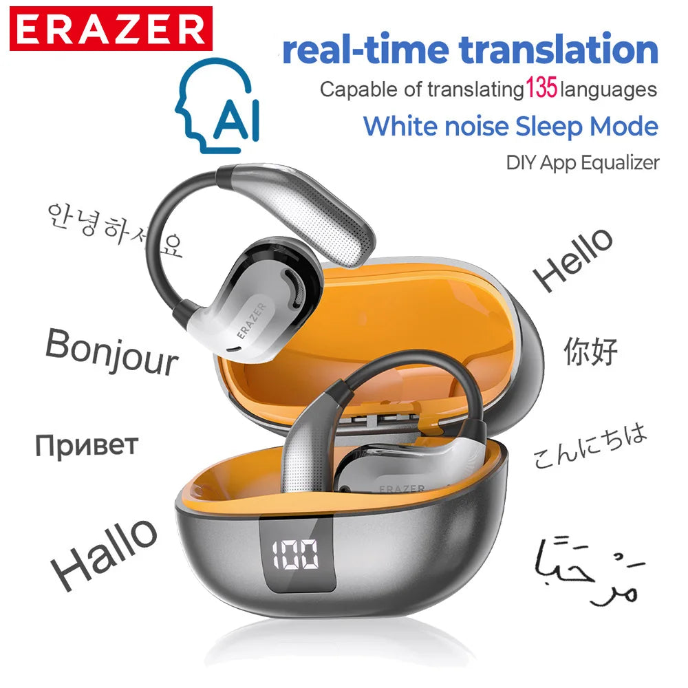 ERAZER XT66PRO Wireless Bluetooth Earphones with AI Translator Earbuds