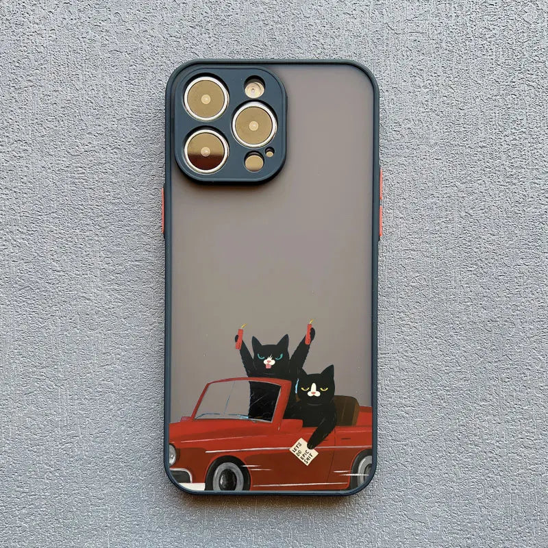 Funny Cat Daily Life Phone Case For iPhones
