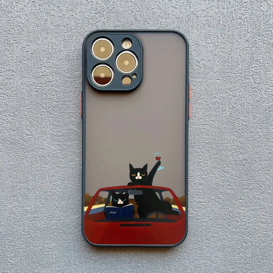 Funny Cat Daily Life Phone Case For iPhones
